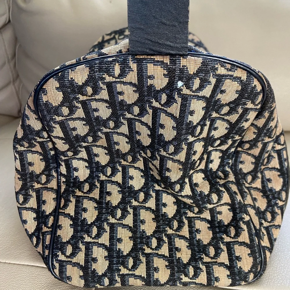 Dior Beige and Black Monogram Tote Bag